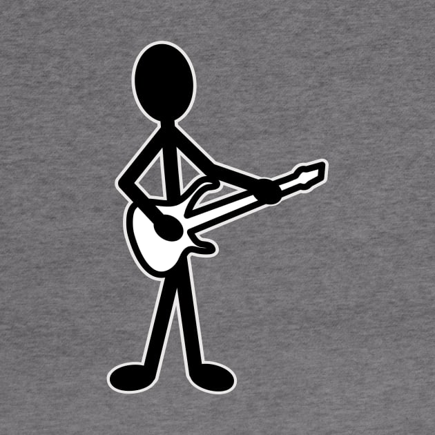 Guitarist Musician Stick Figure by WarriorWoman